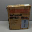 COOLJEEN Vanity Mirror with Lights, 9 Led Bulbs Lighted Makeup Mirror with Detachable 10X Magnification Mirror, Hollywood Mirror 3 Color Lights Tabletop Makeup Mirror, 360Rotation