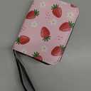 for 1 Pocket Card Binder Mini Size for 80 Cards - Small Trading Card Collection Album Folder Lightweight Portable PK Strawberry Design for Girls Girly Teens Kids for Sports Cards Game Cards
