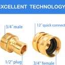 Hourleey Pressure Washer Adapter Set, Quick Disconnect Kit with M22 Metric Male Thread Quick Connector, M22 Swivel to 3/8'' Quick Connect, 3/4" to Quick Release, M22 to M22 Convert, 9 Pack