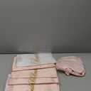 Jecery 6Pcs Bridesmaid Robe Sets Bride Silk Satin Bridal Party with Sleeping Eye Mask and Elastic Headband, Size XXL