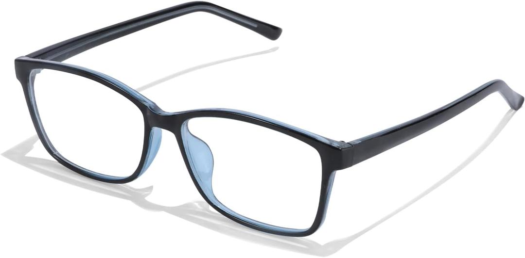 IGnaef Natural Crystal Stone Lenses Reading Glasses with Clear Real Glass Lenses Blue Light Blocking & UV Protection IF5189