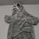 Fuzzy Dog Hoodie Sweater for Large Dogs Warm Winter Dog Clothes with Double-Sided Plush Fleece Soft Stretchy Pet Coats Hooded Sweatshirt for Dogs (M (Back: 16.54", Chest: 22.05",12-25lbs), Grey)