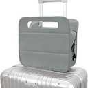 CONTAIL 13 Inch 3L 4-in-1 Travel Essentials Organizer, Small Business Handbag, Suitcase Drink Holder,Phone Tablet Holder,Airport Accessories Storage,Grey