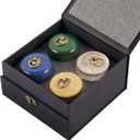 Small Urns for Human Ashes Keepsake, Ceramic Ice Crack Memorial Keepsake Cremation Urns Token Urns Mini Sharing Funeral Urns with Black Premium Box, Colored Set