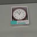 617-3816A La Crosse Clock Co. 4.4" Analog Quartz Alarm Clock - Maroon