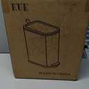 KUK Small Bathroom Trash Can with Lid Soft Close, Step Pedal, 2.6 Gal Stainless Steel Garbage Can with Removable Inner Bucket, Anti-Fingerprint Wastebasket for Office, Bedroom, Toilet (White)