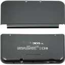 Top Bottom Front Back Housing Shell Case Cover Replacement for New 3DS LL XL Faceplate Cover (Black)