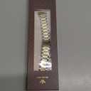 Wearlizer Compatible with Fitbit Versa 4/3 Bands/Fitbit Sense Bands for Women Men, Stainless Steel Ultra-Thin Lightweight Metal Replacement Strap for Versa 4/Sense (Soft Gold+Silver)