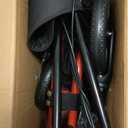 WALK MATE 3 Wheel Rollator Walker with Seat for Slim Seniors, Padded Backrest Lightweight Foldable Walker Ideal for Elderly, 8 Inch Tri-Wheel Modern Mobility Walking Aid Aluminum, Red