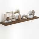 55 Inch Long Floating Shelves Walnut, 9.3" Deep Floating Shelf 1 Pack
Rustic Wood Floating Shelves Deep Bookshelf Large Display & Storage Shelves for Bathroom, Living Room, Kitchen, Bedroom