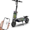 5600W Dual Motor Electric Scooter for Adults - 50MPH High Speed, 60V 33Ah Battery 60-Mile Range, Hydraulic Disc Brakes & Dual Suspension, 11" Off-Road Tires, Foldable E-Scooter with Removable Seat