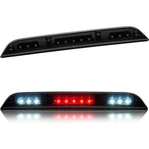 Third 3rd Brake Light LED for 2015-2020 Ford F150, High Mount Rear Brake Lights Assembly for 2017-2020 F250/F350/F450 Super Duty, Waterproof Center Cab Lamp Stop Light (Black)