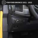 RAZPOY Headlight Switch Button Cover Trim for 2021-2025 Ford Bronco Accessories Carbon Fiber