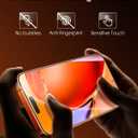 2 x Mkeke for iPhone 16 / iPhone 15 Screen Protector 3 Pack, [9H+ Hardness] [Military-Grade Drop Protection] [Sensitive Touch] [Easy Installation] [HD Clear] Full Edge Coverage Tempered Glass