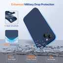 Miracase Designed for iPhone 14 Case with Screen Protector,[Upgraded Enhanced Camera Protection],Shockproof Liquid Silicone Case with Microfiber Lining, 6.1 inch,Dark Blue