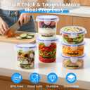 Leakproof Food Storage Containers with Insulated Bag - 4 Pack BPA Free Airtight Plastic Containers for Soup, Meal Prep & Lunch | Stackable | Microwave/Dishwasher/Freezer Safe [22oz/23oz]