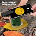 100x-250x Pocket Microscope for Kids Adults, Protable Handheld Miniscope, Mini Microscope Kit for Kids Adults Home School Lab Biology Science Education, Green