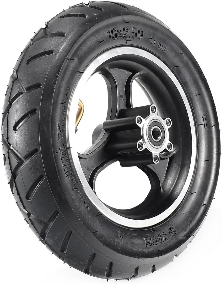 Relibupdater 10inch Scooter Tire, 10x2.50 Inflatable Wheel Pneumatic Tire Compatible with Nanrobot D6/GOTRAX GMAX electric scooter