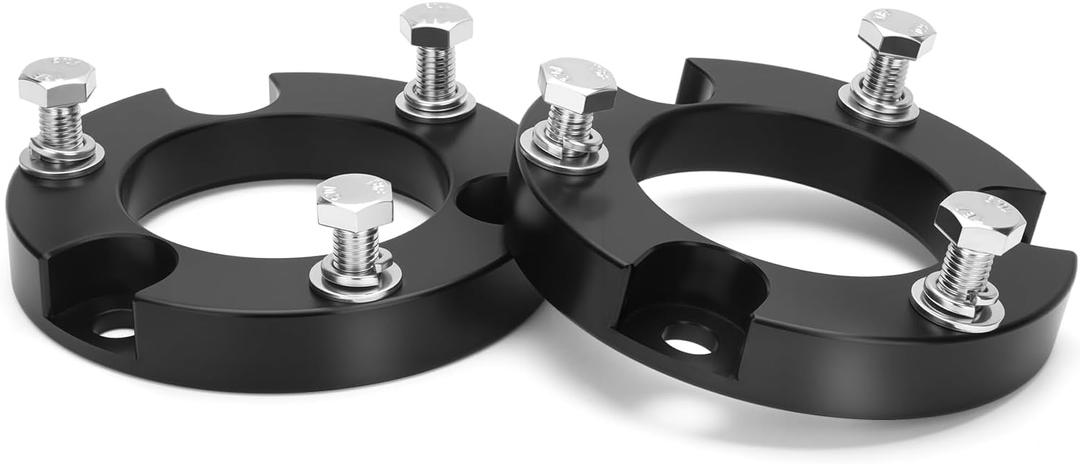 Dynofit 1.5" Leveling Kit for Toyota Tacoma (2005-2023), 4Runner (2003-2024) & FJ Cruiser (2007-2015) - 2Pcs Forged Aluminum Strut Spacers Work on Shock Absorber, Lifts Front Suspension 1-1/2 Inch