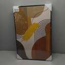 PHOPAGO Boho Abstract Framed Wall Art Modern Minimalist Luxury Gold Line Artwork Kitchen Dining Room Decor 11x14in Black Framed