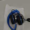 AILIHEN C8 Kids Headphones Wired, On-Ear Headphones with Microphone and Volume Control Foldable Corded Stereo 3.5mm Headset for School Teens Smartphones Chromebook Laptop Tablets Travel (Black Blue) (Medium)