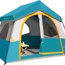 HIKERGARDEN 6-8 Person Camping Tent - Portable Family Cabin Tent for Camp, Windproof Fabric Camp Tent Outdoor for Hiking, Backpacking, Traveling