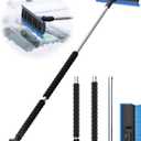 helloleiboo 2025 Extra Long 55.7" Ice Scrapers for Car Windshield Multi-Functional Detachable Car Ice Scraper with Foam Grip and 270 Pivoting Brush Head Snow Brush for SUV Truck Auto (Blue)