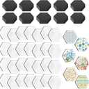 72 Pieces Round Craft Magnets Glass Ceramic Ferrite Magnet with Adhesive Backing and Transparent Clear Glass Gems for DIY Craft Fridge Refrigerator Pendants (1.34'')