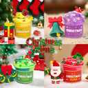 Christmas Slime Kit - 24 Pack Slime Party Favors for Kids, Xmas Stickers & Charms, Christmas Stocking Stuffers for Kids, Super Soft, Non-Sticky, DIY Surprise Slime for Girls & Boys