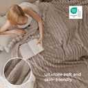 Bedsure GentleSoft Light Brown Fleece Blanket for Couch - Cozy Soft Blankets for Women, Cute Small Throws for Girls, 108x90 Inches