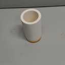 Matani Bamboo Toothbrush Holder Diatomite Tooth Brush Organizer - Storage Stand for Small Bathroom & Counter - Removable Base & Drain Holes, Water-Absorbent & Quick-Drying (Off White)