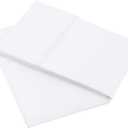Amazon Basics 400 Thread Count Soft 100% Cotton Pillow Cases, Wrinkle Resistant, Sateen Weave, King Size, 40" x 20", Machine Washable, White, Set of 2, Pillows Not Included