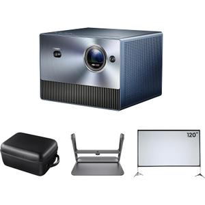 Hisense C1 Bundle, 120" Outdoor Screen, Carry Case, Gimbal Included, 4K UHD Triple Laser Portable Projector, Up to 300", Smart OS, Dolby Vision HDR, 110% BT.2020 Color Gamut