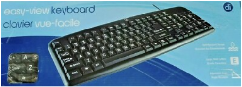 Easy View USB Keyboard w/ Easy-Touch Keys - Digital Innovations Brand