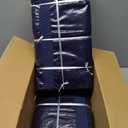12 Pack Extra Heavy Duty Large Moving Bags with Strong Zipper & Comfortable Handles, Sturdy & Durable Clothes Storage Bags Totes Bins, Packing Moving Boxes for College Supplies, Dark Blue