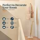 Yoobure Metal Coat Rack Freestanding with Marble Base, Coat Tree with 12 Hooks & Umbrella Holder, Coat Hanger Stand for Corner Entryway Bedroom Office, Heavy Duty Coat Rack Stand for Clothes Hats Bags (White)