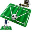 Soccer Training Mat with Adjustable Soccer Trainer - Non-Slip Soccer Training Equipment for Kids Youth to Boost Speed, Strength & Coordination | Soccer Trainer for Indoor/Outdoor Drills