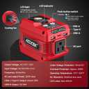 220W Azocek Power Inverter Compatible with Milwaukee 18V Battery, DC 18V to AC 110V Portable Power Station with 1 AC Outlet, 2 USB Ports & 1 Type-C Fast Charging, 400LM LED Work Light