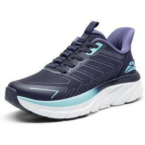 ALLSWIFIT Women's Slip On Walking Shoes Running Comfortable Tennis Breathable Non Slip Athletic Gym Workout Cross Training Fashion Sneakers (7.5, Blue)