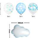 Cloud Party Balloons Stand Kit 2 Sets, Balloon Centerpieces for Tables with Cloud Foil Balloons and Patterned Latex Balloons for Baby Shower,Themed Party,Birthday Decorations Supplies