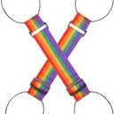 Multi Use Strong Adjustable Luggage Connector Straps for Suitcases, 2026 New Flexible Elastic Fastening Belt for Luggage Strap, Add a Bag Luggage Connector Straps, Easy to Travel (2PC Colorf)