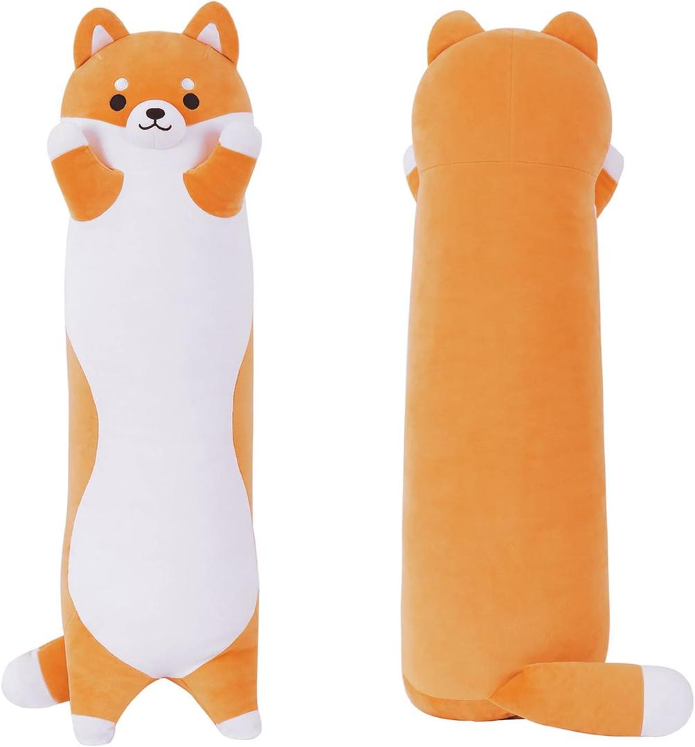 36 Inch Shiba Inu Dog Stuffed Animal, Big Akita Dog Plush Toy, Long Corgi Body Pillow for Bed Decor, Cute Plushies Birthday Gift for Thanksgiving, Birthday, Christmas