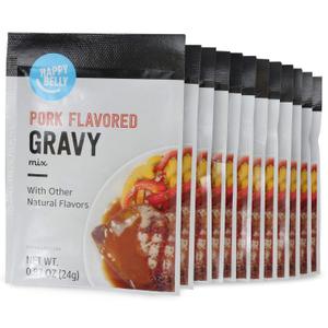 Amazon Brand - Happy Belly Pork Gravy Mix, 0.87 Oz (Pack of 12), Best by: 15-DEC-2025