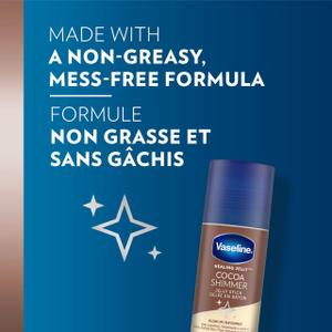 Vaseline Cocoa Shimmer Jelly Stick  Non-Greasy Moisturizer for Glowing Skin, Face & Body Lotion, Travel-Size, 1.4 Oz Ea, Pack of 3.