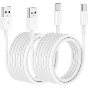 Car Carplay Cable for iPhone 17 16 15 Charger Cord,2Pack 15FT Extra Long USB A to USB C Cable for iPhone 17 Pro Max/16 Pro/15 Plus Charger,USB C Car Charger for Apple Air/16 Pro Max/15/iPad Pro (White)