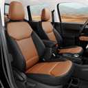 for Ford Maverick Seat Covers XL XLT Lariat Lobo Tremor 2022 2023 2024 2025 2026, Custom Fit Luxury Car Seat Covers Full Set for Ford Maverick, Waterproof Car Seat Cover, Black Brown