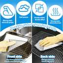XANGNIER 9 Pack Oven Rack Cleaning Bags Kit with Brush,No Cleaner Included,Simple to Use,No Messy Hands Reusable Leakproof Soaking Cleaner Bags for Removable Metal Rack,BBQ Grills,Grill Grate
