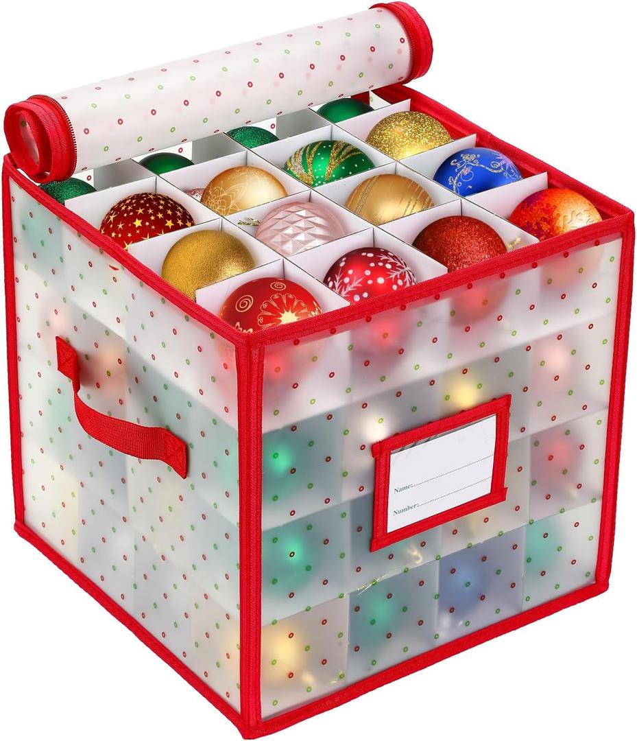Christmas Tree Ball Organizer Ornament Storage ContainersOrnament Storage Box Hard Plastic Containers That Store Up To 64 Holiday Ornaments