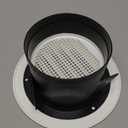 Hon&Guan Soffit Vents, 4 Inch Vent Cover Round Soffit Vents Exterior with Built-in a Fly Screen for Bathroom Office Home Ventilation (4PCS)