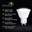 Bioluz LED 5 Pack LED Bulbs Commercial Grade GU10 LED Light Bulb Dimmable 3000K, 50W Halogen Replacement, LED Lights for Bedroom & Home Decor, 120V UL Listed Light Bulbs (Pack of 5)